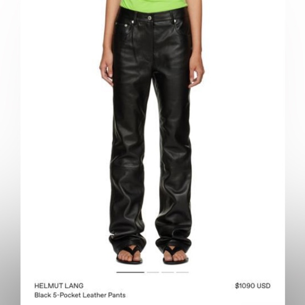 HELMUT LANG 5/Pocket leather pants